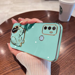 ốp lưng oppo a53 oppo a53 2020 Ốp Điện Thoại TPU Mềm Viền Mạ 3D Có Giá Đỡ Hình Mèo Cho oppo a53 oppo a53 2020