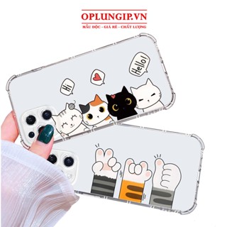Ốp iphone Mèo hello dẻo trong cạnh vuông cho iphone 11 pro max 12 pro max 13 14 pro max mini x r s xs max 6 s 7 8 plus
