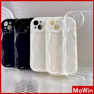For iPhone 14 Pro Max iPhone Case Glossy Curved Edge Wave Airbag Shockproof Cover Camera Protection Clear Case Black White Compatible with iPhone 13 Pro max 12 Pro Max 11 xr 7Plus