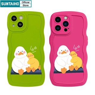 Suntaiho Ốp lưng iphone Ốp Điện Thoại silicone mềm kiểu vịt hoạt hình thích hợp cho iPhone 14 12 13 11 Pro Max XS X XR XS Max 7 8 Plus