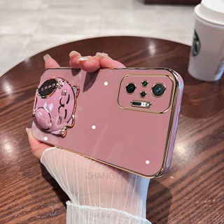 ốp lưng Redmi note 10 Pro Redmi note 10 Ốp Điện Thoại TPU Mềm Viền Mạ 3D Có Giá Đỡ Hình Mèo Cho Redmi note 10 Pro Redmi note 10