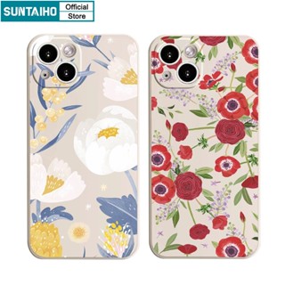 Suntaiho Ốp lưng iphone Ốp Điện Thoại Silicon Mềm Họa Tiết Hoa Hướng Dương Cho iPhone 11 Pro Max 14 12 13 XS X XR XS Max 7 8 Plus