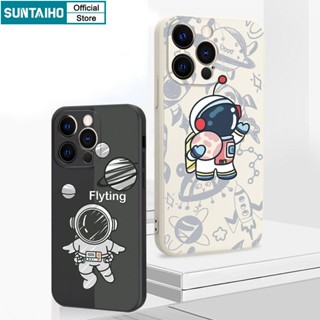 Suntaiho Ốp lưng iphone Ốp điện thoại phi hành gia thích hợp cho iPhone 11 Pro Max 14 12 13 XS X XR XS Max 7 8 Plus