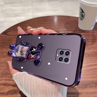 ốp lưng Redmi note 9 pro Redmi note 9s Ốp Điện Thoại TPU Trong Suốt Mạ Điện Có Giá Đỡ Hình Gấu Cho Redmi note 9 pro Redmi note 9s