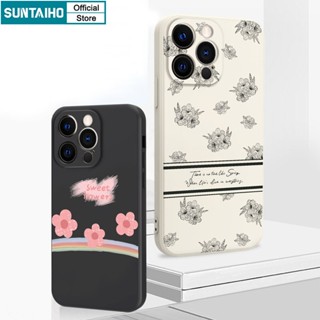 Suntaiho Ốp lưng iphone Ốp Điện Thoại silicon mềm họa tiết hoa thích hợp cho iPhone 11 Pro Max 14 12 13 XS X XR XS Max 7 8 Plus