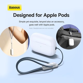 Dây Đeo Baseus Chống Thất Lạc Cho Tai Nghe AirPodsPro2 | Vỏ Bọc Tai nghe không dây Bằng Nylon | Dây Cáp Tai Nghe Màu Xám