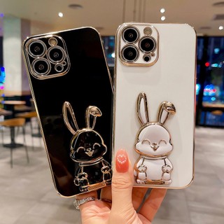 Ốp Điện Thoại Dẻo Tráng Gương 6D Kèm Giá Đỡ Chống Sốc Cho iPhone 11 Pro Max iPhone XS Max XR