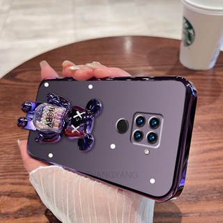 ốp lưng Redmi note 9 Ốp Điện Thoại TPU Trong Suốt Mạ Điện Có Giá Đỡ Hình Gấu Cho Redmi note 9