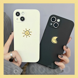 Fine Hole Casing Xiaomi POCO X5 M5 M4 M3 F3 X3 F4 GT Pro 4G 5G MI 12 11 Ultra Lite Note 10 11T 10T A2 Straight Edge Tpu Soft Case Cute Cartoon Sun moon Full Simple Couple Phone Back Cover MDD 31