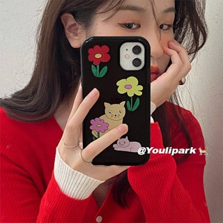 Korean Ins Cute Illustration Cat for X Apple 11 Phone Case Iphone12promax All-Inclusive 8P Female 13 NfDd