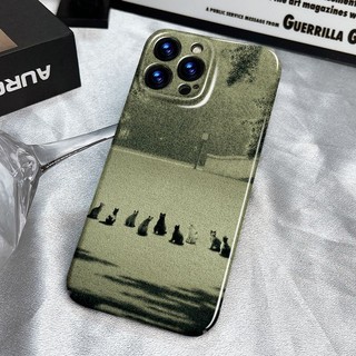 Ốp Điện Thoại Bóng In Hình Mèo Cho Iphone 11 xs xr Promax12 13iPhone14 O4EH