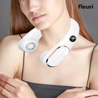 Quạt Đeo Cổ Cá Nhân Màu Trắng Thời Trang Đi Biển Mùa Hè