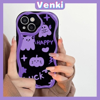 VENKI - For iPhone 11 iPhone Case 3D Curved Edge Shiny Finish Black TPU Airbag Shockproof Camera Case Purple Little Devil Compatible with iPhone 14 13 Pro max 12 Pro Max xr xs max