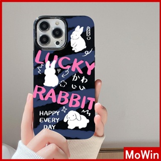 For iPhone 14 Pro Max iPhone Case Black Glossy TPU Soft Case Shockproof Protection Camera Cartoon Cute Rabbit Compatible with iPhone 13 Pro max 12 Pro Max 11 xr xs max 7Plus 8Plus
