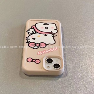 Japanese and Korean Kitty Cat Iphone14pro Phone Case Apple 13 Cartoon 12/11Promax Female Xr All-Inclusive Soft yiKo