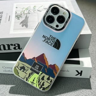 THE NORTH FACE Ốp Điện Thoại Chống Sốc Chống Rơi Màu gradient Cho iphone 14 11 13 12 X XS Pro Max xr Mini xr 7 8 plus