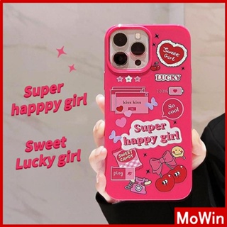For iPhone 14 Pro Max iPhone Case Pink Glossy TPU Soft Case Shockproof Protection Camera Cute Sweet Happy Girl Compatible with iPhone 13 Pro max 12 Pro Max 11 xr xs max 7Plus