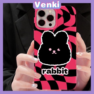 VENKI - For iPhone 11 iPhone Case Red Glossy TPU Soft Case Shockproof Protection Camera Cute Big Rabbit Head  Compatible with iPhone 14 13 Pro max 12 Pro Max xr xs max 7 8Plus