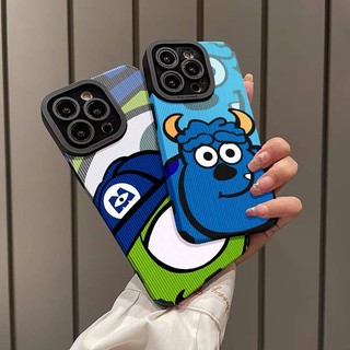 Blue Green Monster Apple 14/13/12/11 Striped Drop-Resistant Phone Case iPhone X/Xr/Xsmax/7P qmOZ