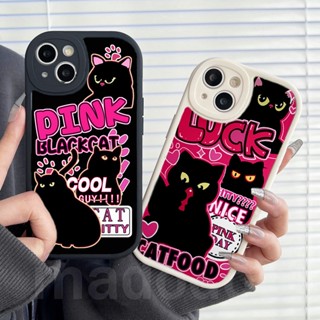 Cartoon Casing Redmi 12C A1 A2 10 10C 10A 9A 9C 9T Note 12 11 11S 10S 9S 9 Pro 8 7 2022 4G 5G POCO X5 X3 NFC K20 Cute ins Black Pink Sweet cool Cat Back Cover Full Fine Hole Lens Shockproof Protection Soft Phone Case XPN 65