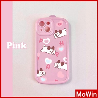 For iPhone 14 Pro Max iPhone Case Cream Pink TPU Soft Case Camera Cover Airbag Shockproof Cute Cartoon Puppy Compatible with iPhone 13 Pro max 12 Pro Max 11 Pro Max xr xs max 7Plus
