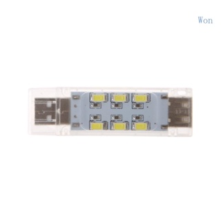 Đèn LED Đọc Sách Mini 12 Bóng Di Động Kèm Sạc USB Tiện Dụng Mang Theo Cắm Trại /