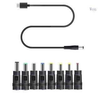 Dây Cáp Sạc Mở Rộng 8 Trong 1 USB C PD Sang 12V 3 5 4 0 4 8 5 5mm Dài 100cm