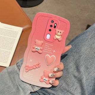 ốp lưng oppo A9 2020 ốp lưng oppo A5 2020 Ốp Điện Thoại tpu Mềm Hình Gấu 3D Màu Hồng / Xanh Dương OPPO A9 2020 A5 2020 F11 Pro A9 2020 F9 A3S A83 A31 A53 2020 MMX