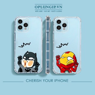 Ốp lưng iphone 11 12 pro max batman Ironman chibi Ốp điện thoại iphone 13 14 pro max mini xr x s max 6 s 7 8 plus