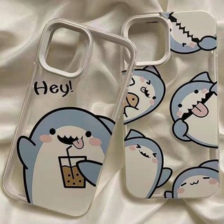 Cute Little Shark X/Xsmax Apple 13promax 3-in-1 12 Phone Case 8plus Cartoon Iphone11 g39S