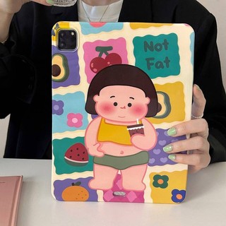 Summer Milk Tea Girl's Ipad Protective Case 2022pro Apple Tablet Case Air4/5 Back Case 8/9 Generation Female PCWm