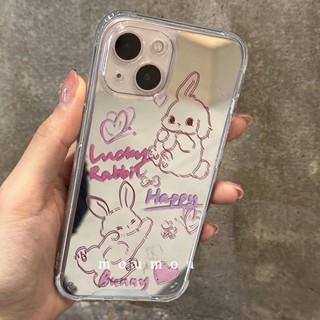Mirror Ins Line Rabbit X Suitable for 11 Apple 14 Makeup Mirror Iphone13 Phone Case 12Promax Girl XR SIEr
