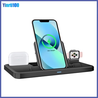 Đế Sạc Không Dây Yinrti 3 Trong 1 Tương Thích Với Iphone Airpods Iwatch Tablet