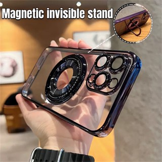 Ốp Điện Thoại iPhone 14 13 12 Pro max 14 plus Magnetic case ốp lưng điện thoại iphone 14 13 12 promax Trong Suốt Chống Sốc Có Giá Đỡ Nam Châm Sang Trọng Cho ốp lưng iP 12 13 14 Pro Max