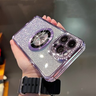 Ốp Điện Thoại iPhone 14 13 12 11 Pro max 14 plus Magnetic case ốp lưng điện thoại iphone 11 12 13 14 promax TPU Mềm Chống Sốc Đính Đá Lấp Lánh Sang Trọng Cho ốp lưng iP 11 12 13 14 Pro max 14 plus