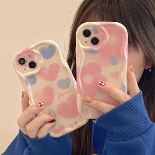 Casing Samsung Galaxy S23 Ultra S22 Plus S21 S20 FE 5G A11 A50 A30S A50S A10S A20S A20 A30 A31 A51 A71 4G A21S A02S A03S M11 Cream Edge Cute Pink Love Heart Flower Tpu Fine Hole Airbag Shockproof Soft Phone Case Cover NY 01