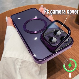 ốp lưng iphone 14 pro max bảo vệ camera Ốp Điện Thoại iPhone 14 Pro Max Case13 12 Pro Max Case iPhone 14 Plus pm magnética PC Cứng Trong Suốt Kèm Móc Xỏ Ngón Nam Châm Cho