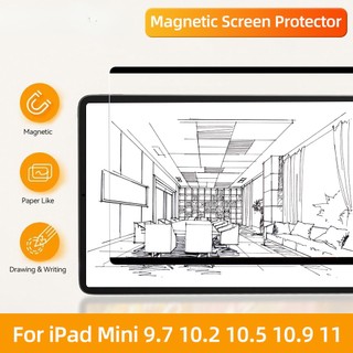 Miếng Dán Từ Tính Bảo Vệ Màn Hình Cho iPad Pro 12.9 11 Air 9.7 10.5 10.9 iPad 10.2 7th 8th 9th mini 4 5 6