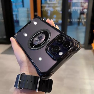 Ốp Điện Thoại acrylic Trong Suốt Chống Sốc Từ Tính Sang Trọng Cho iPhone 14 Pro Max 13 12 Pro Max 11 Pro Max