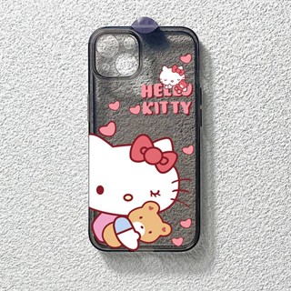 Kitty Cat Apple 13 Phone Case Iphone14pro Cute 11/12 Girls All-Inclusive Transparent Xsmax Drop-Resistant f9DZ