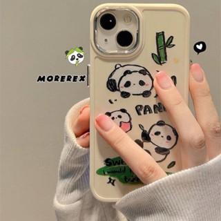 Cute Panda Graffiti Cartoon Iphone14pro New Apple 13promax Soft Cover 12 Drop-Resistant 11 Niche hMXR