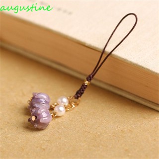 Augustine Dây Đeo Điện Thoại / Móc Khóa / Điện Thoại Họa Tiết Hoa Phong Lan Kiểu Trung Hoa Cho Nữ