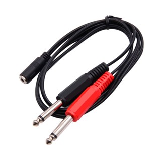 Cáp Chia Jack Cắm 3.5mm 1 / 4 inch Sang 1 / 4 2x6.35mm Hình Chữ Y