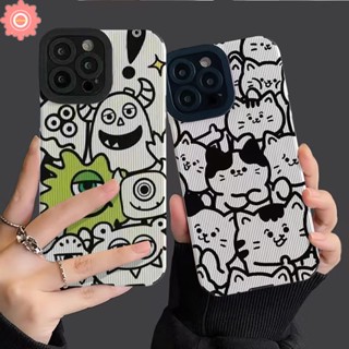 Ốp Điện Thoại Chống Sốc In Hình Mèo Hoạt Hình Phong Cách Hàn Quốc Cho iPhone 11 14 12 13 Pro Max 7 8 Plus X XR XS Max