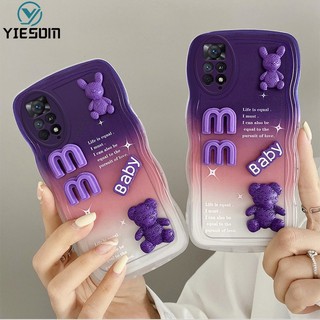 Ốp Điện Thoại Silicon Mềm Hình Gấu Thỏ 3D Cho Xiaomi Redmi Note 11 10 Pro 11S 10S Redmi 10 5G 10C 10A 9C 9A A1 2022