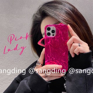 Ins Rose Red Pleated Hot Girl Iphone14promax Apple 13 Phone Case 12/11 Soft Xr Female Xsmax Fashion HiQ4