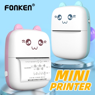 Máy in nhiệt mini FONKEN độ phân giải cao 200dpi kết nối bluetooth 4.0