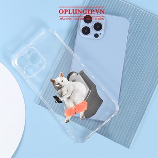 Ốp iphone mèo bựa trong suốt ốp lưng bảo vệ điện thoại iphone 11 12 pro max 13 14 pro max mini x r s xs max 6 s 7 8 plus