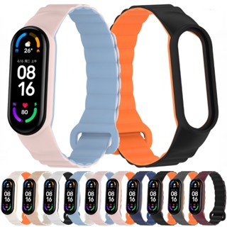 Dây Đeo Silicone Có Nam Châm Cho Đồng Hồ Thông Minh Xiaomi Mi Band 7 6 5 4 3 Mi Band 7 6 5 Mi Band 4 3
