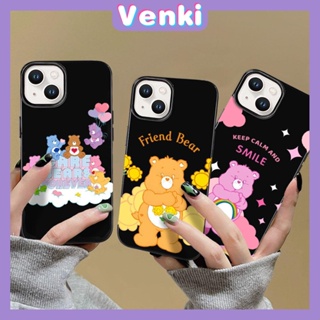 For iPhone 14 Pro Max iPhone Case Black Glossy TPU Soft Case Shockproof Protection Camera Love Bear Compatible with iPhone 13 Pro max 12 Pro Max 11 xr xs max 7Plus 8Plus 7 8